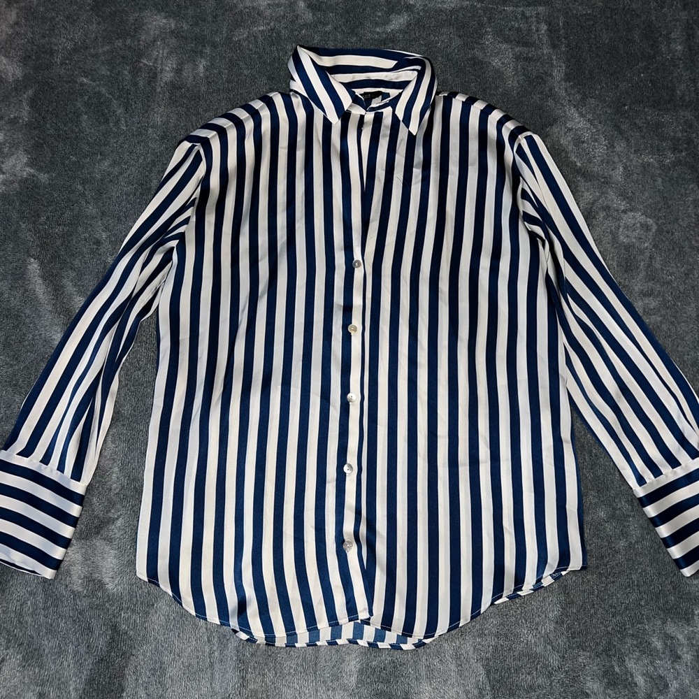 Zara Silk Striped Shirt